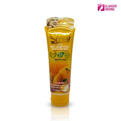 Facial Scrub (Honey+Almond extract deeply cleans pores)